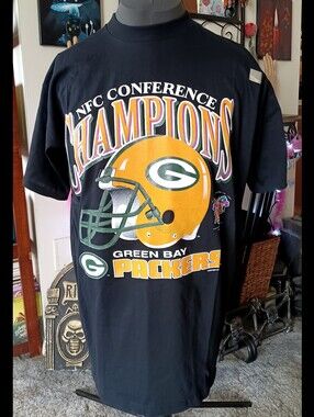🖤NOS 96 97 Green Bay Packers True Fan NFC Champions T-shirt XL Super Bowl XXXI